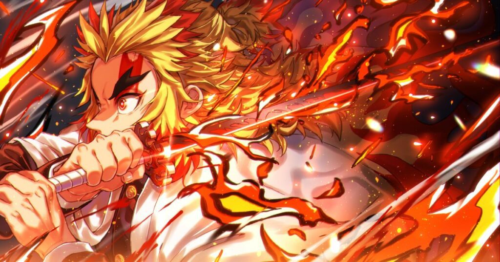 Kyojuro Rengoku: Also known as The Flame Hashira