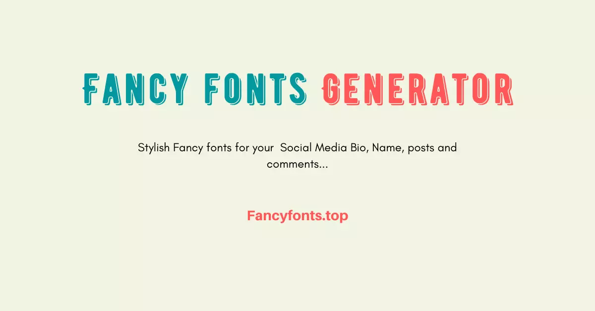 Facebook Fonts Generator ➜#𝟙😍⚡ Copy ✂ ⓐⓝⓓ Paste 💕