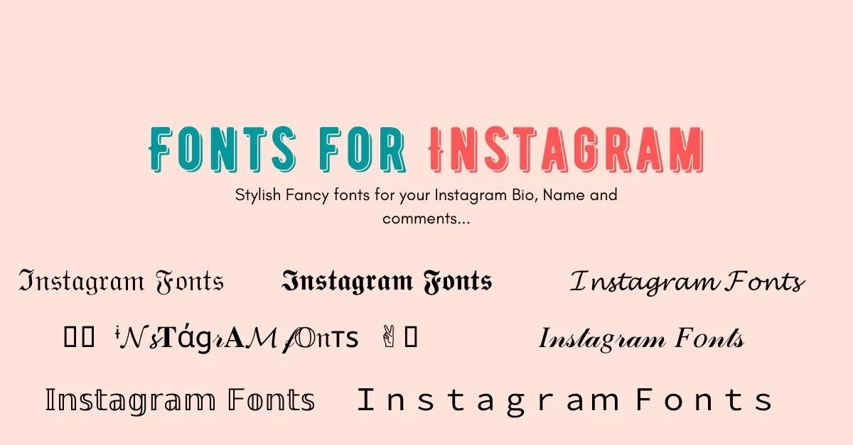 instagram fonts, instagram fancy texts, fonts for instagram
